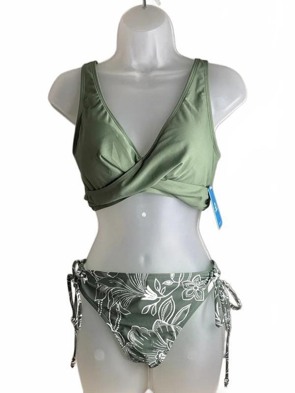 Cupshe Green Floral Bikini Set NWT Women’s Large